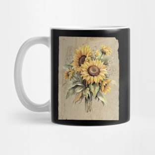 Bouquet of Sunflowers Vintage Mug